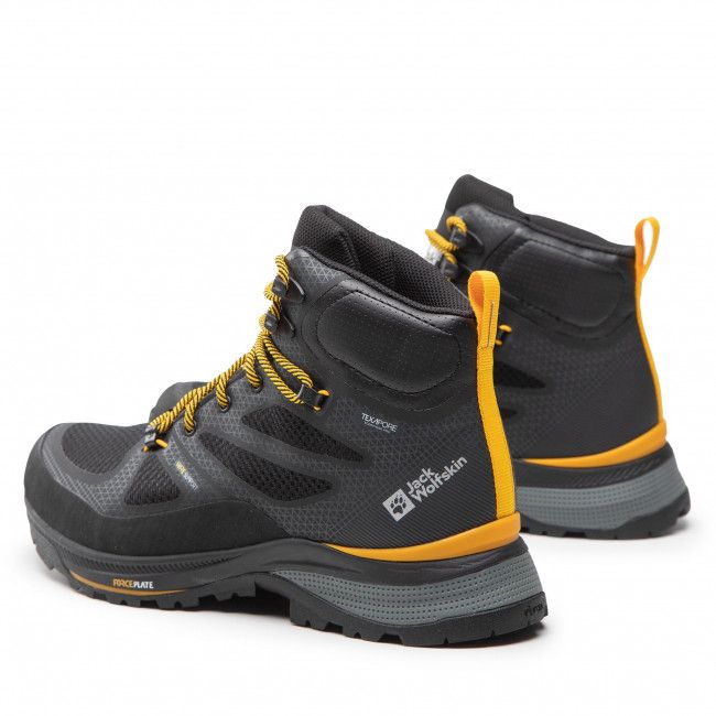 Scarpe da trekking Jack Wolfskin - Force Striker Texapore Mid M 4038823 Black/Burly Yellow Xt