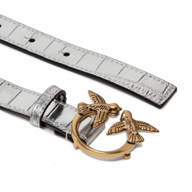Cintura da donna PINKO - Brevis H2 Belt 1H2140 A03I Argento/Antique Gold ZZFQ