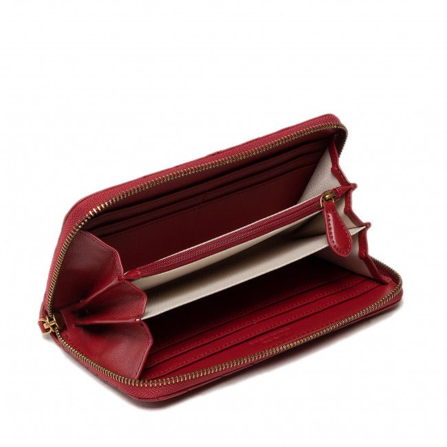 Portafoglio grande da donna Pinko - Ryder Wallet Zip Around L Chevr AI 22-23 PLTT 1P22XQ A03Z Ruby Red R72Q