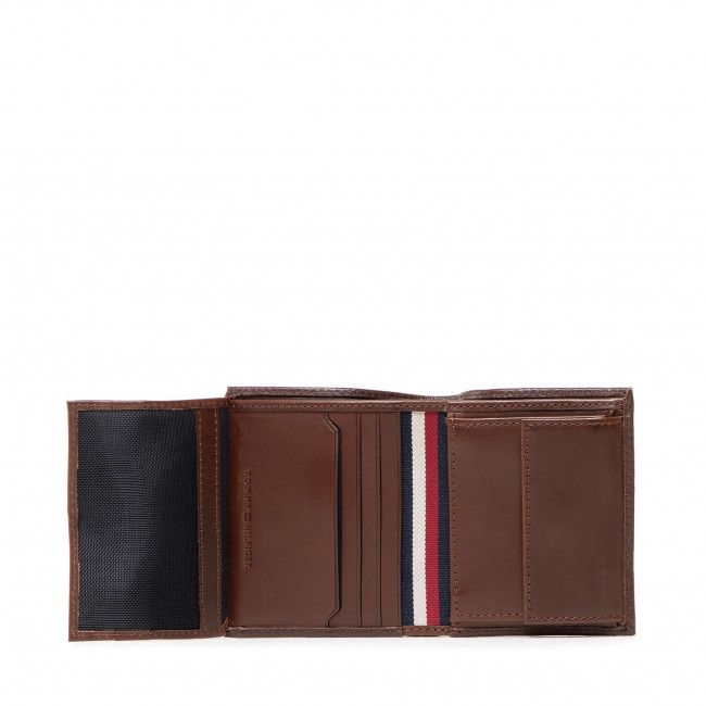 Portafoglio piccolo da uomo Tommy Hilfiger - Premium Leather Trifold AM0AM09388 GVU