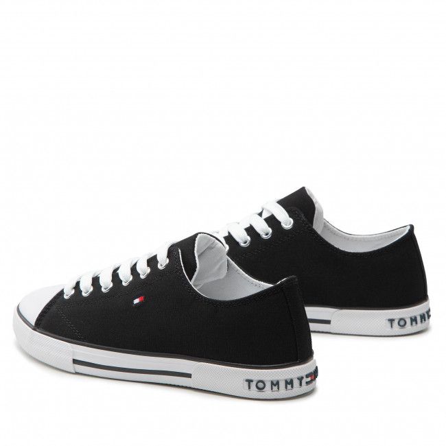 Scarpe da ginnastica Tommy Hilfiger - Low Cut Lace-Up Sneaker T3X4-32207-0890 S Black 999