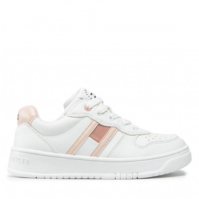 Sneakers TOMMY HILFIGER - Lo Cut Lace-Up T3A4-32143-1351 White/Pink X134