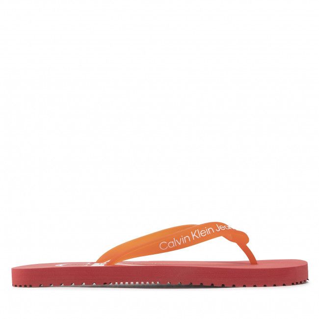 Infradito Calvin Klein Jeans - Beach Sandal Monogram Tpu YM0YM00055 Rhubarb Red XLV