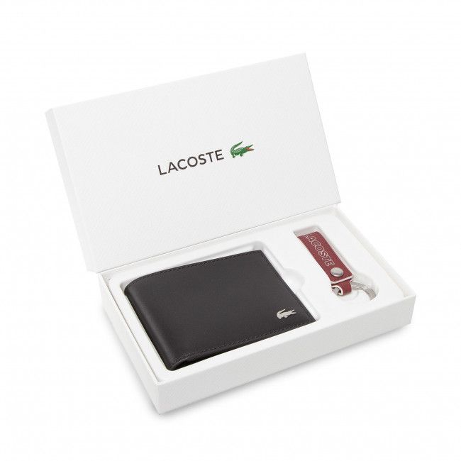 Set regali Lacoste - M Billfold Key Holder Box NH3786FG Marron Piont Laponie J98