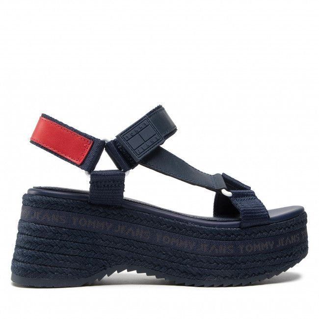 Espadrillas TOMMY JEANS - Wedge Sandal EN0EN01810 Rwb 0GY