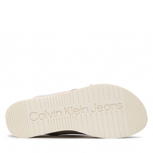 Ciabatte CALVIN KLEIN JEANS - Platform Sandal Crisscross YW0YW00562 Eggshell ACF