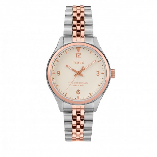 Orologio TIMEX - The Waterbury TW2T49200 Silver/Gold/White Orologio TIMEX - The Waterbury TW2T49200 Silver/Gold/White