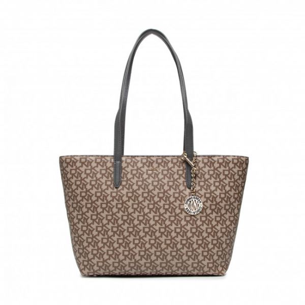 Borsetta DKNY - Bryant Lg Zip Tote R74AJ014 Chino/Charcoal Borsetta DKNY - Bryant Lg Zip Tote R74AJ014 Chino/Charcoal