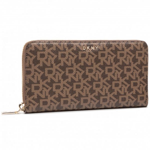 Portafoglio grande da donna DKNY - Bryant New Zip Around R831J658 Mocha/Crml 204