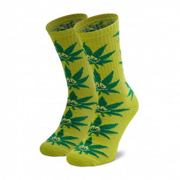 Calzini lunghi da donna HUF - Green Buddy Strains SK00544 r. OS Green