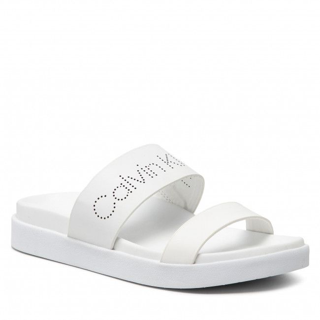 Ciabatte CALVIN KLEIN - Ergonomic Slide Perf/Patent HW0HW00685 Ck White YAF