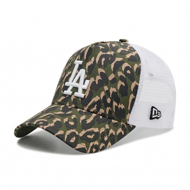 Cappellino New Era - La Dodgers Leopard Print A-Frame Trucker 60222396 Verde