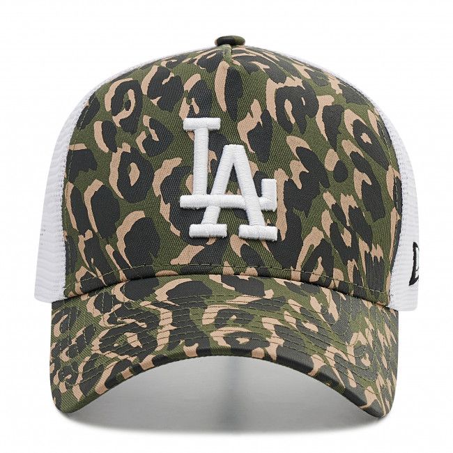 Cappellino New Era - La Dodgers Leopard Print A-Frame Trucker 60222396 Verde