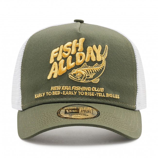 Cappello con visiera NEW ERA - New Era Fishing A-Frame Trucker 60222278 Verde