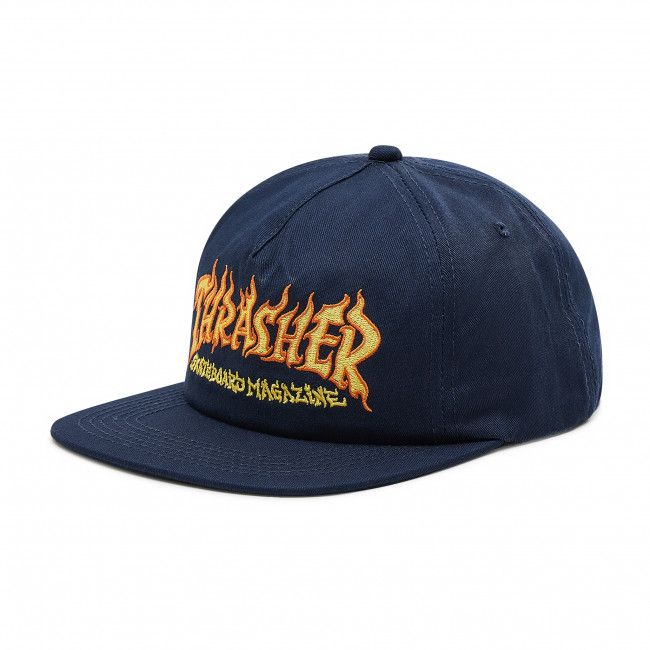 Cappellino Thrasher - Fire Logo Snap Navy