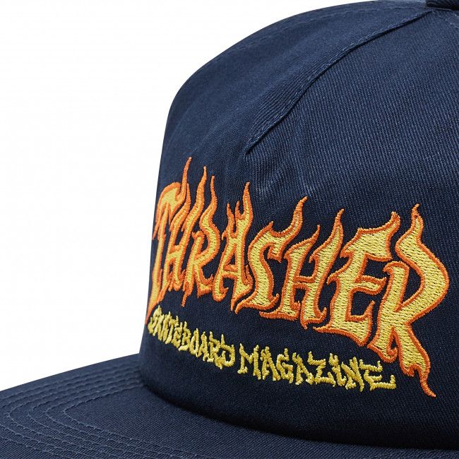 Cappellino Thrasher - Fire Logo Snap Navy