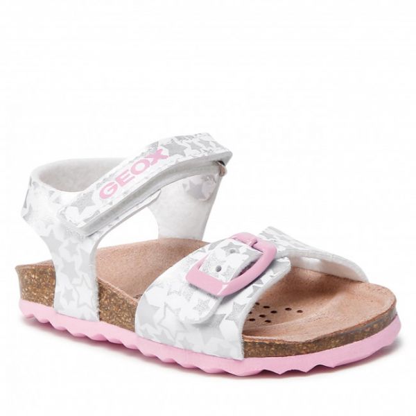 Sandali Geox - B S.Chalki G. A B922RA 000HH C0007 S White/Silver Sandali Geox - B S.Chalki G. A B922RA 000HH C0007 S White/Silver