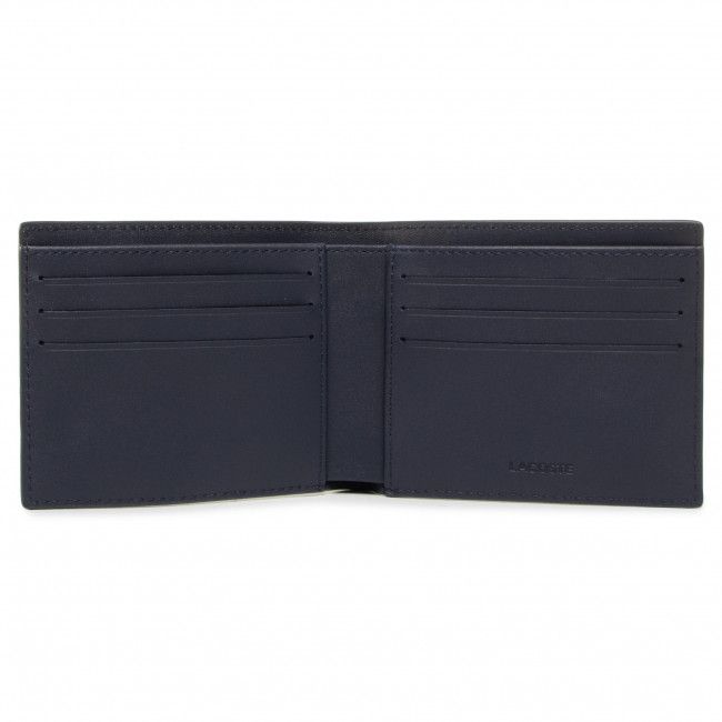 Portafoglio grande da uomo Lacoste - Small Billfold NH1115FG Marine 166