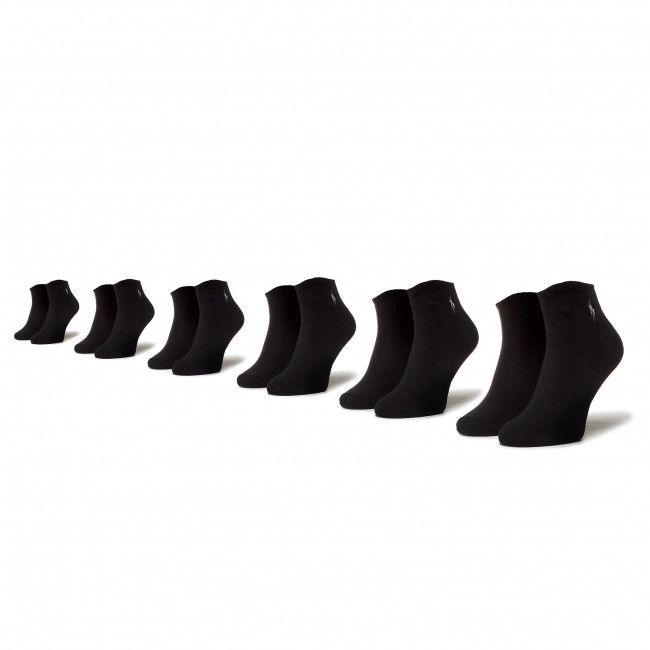 Set di 6 paia di calzini corti unisex Polo Ralph Lauren - 449723765001 R. Os Black 001