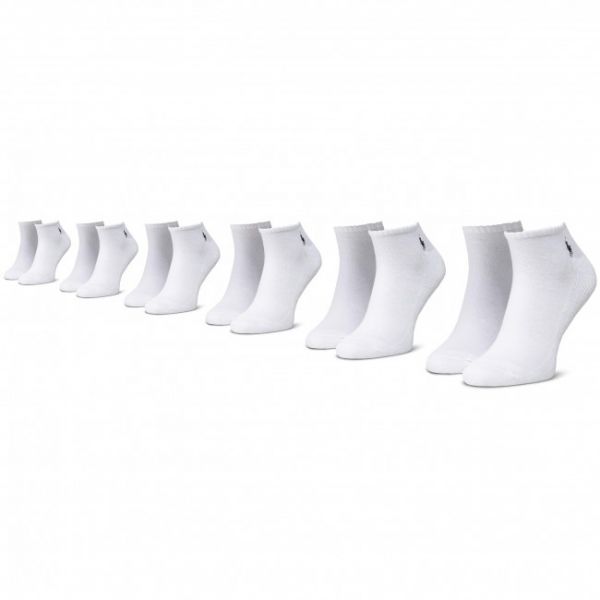 Set di 6 paia di calzini corti unisex Polo Ralph Lauren - 449723765002 r.OS White