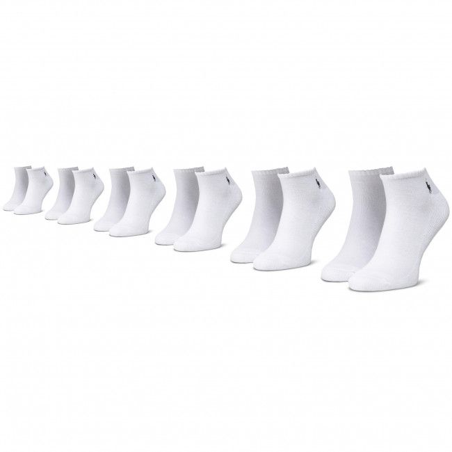 Set di 6 paia di calzini corti unisex Polo Ralph Lauren - 449723765002 r.OS White