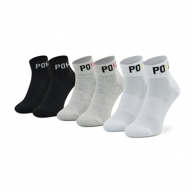 Set di 3 paia di calzini lunghi da donna Polo Ralph Lauren - 455873517001 White/Black/Grey