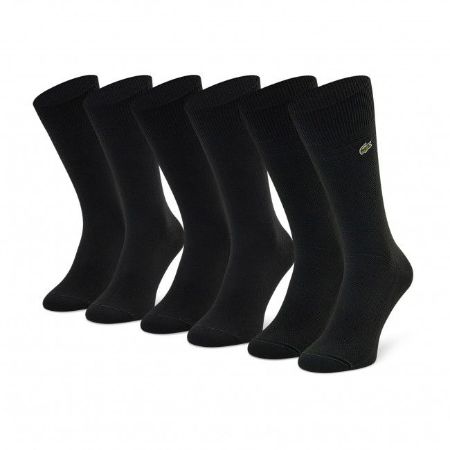 Set di 3 paia di calzini lunghi unisex Lacoste - RA4261 Black 031