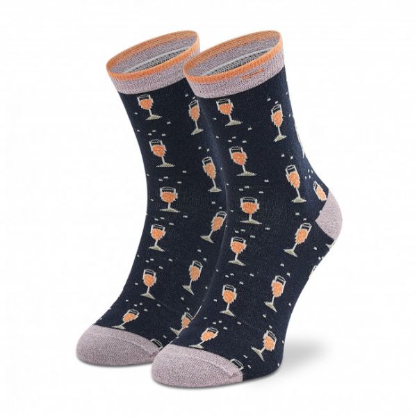 Calzini lunghi da donna Cabaïa - Andrea &amp; Hugo SOKFW2122 Blu scuro