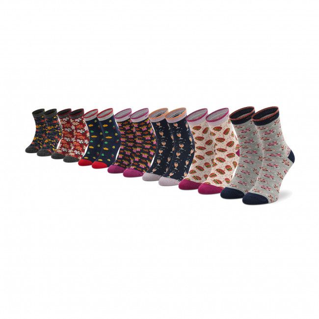 Set di 7 paia di calzini lunghi unisex Cabaïa - Promena Gourmande SOKFW2122 Multicolore