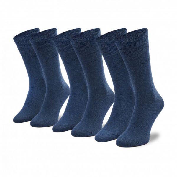 Set di 3 paia di calzini lunghi da uomo Tom Tailor - 9003 Indigo Mel 546