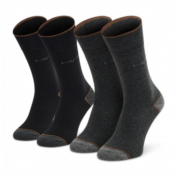 Set di 2 paia di calzini lunghi da uomo Bugatti - 6996 Black 610