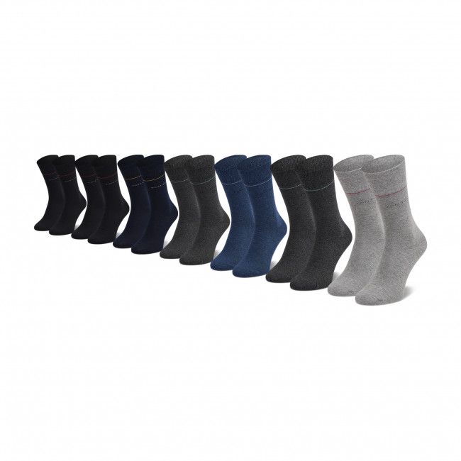 Set di 7 paia di calzini lunghi unisex Tom Tailor - 9997E Grey Mel 150
