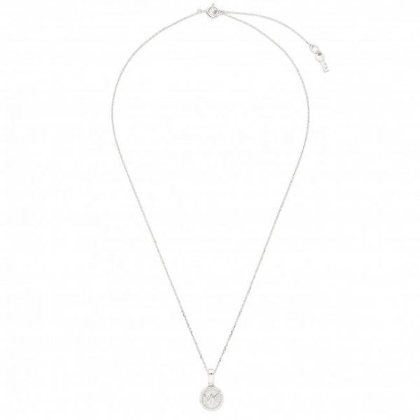 Collana MICHAEL KORS - Logo Charm Neck MKC1108AN040 Silver Clear