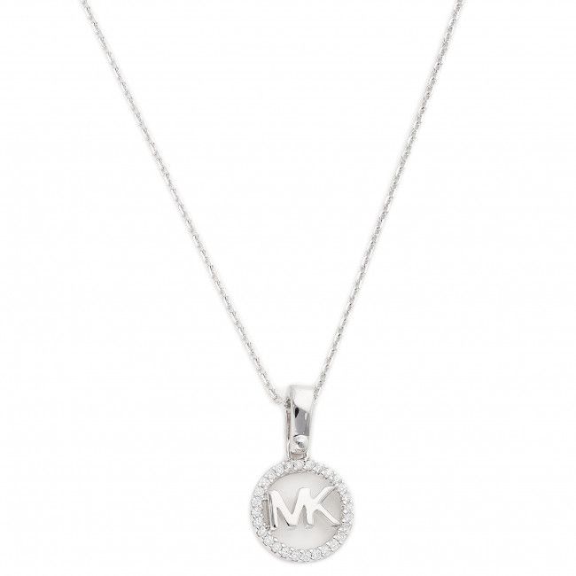 Collana MICHAEL KORS - Logo Charm Neck MKC1108AN040 Silver Clear