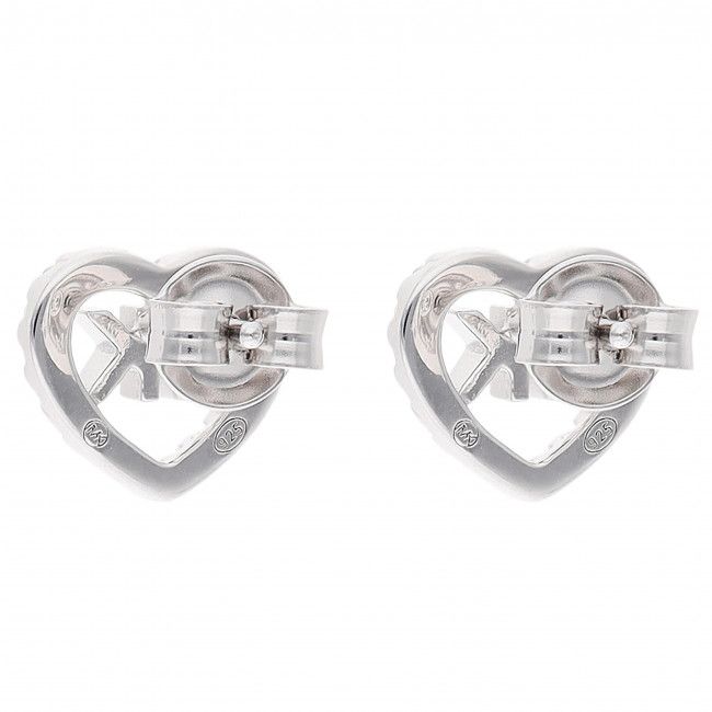 Orecchini Michael Kors - Logo Heart Stud MKC1243AN040 Silver Clear