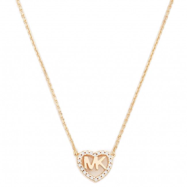 Collana MICHAEL KORS - Logo Heart Neck MKC1244AN791 Rose Gold Clear