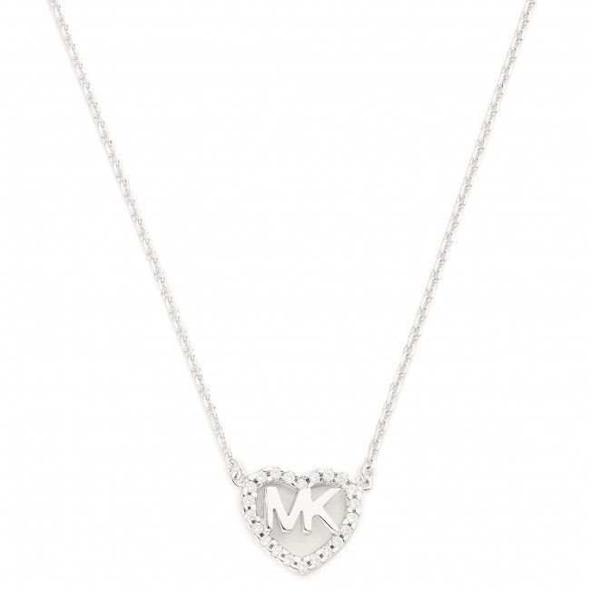 Collana Michael Kors - Logo Heart Neck MKC1244AN040 Silver Clear