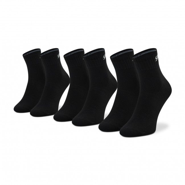 Set di 3 paia di calzini lunghi unisex Skechers - SK42017 Black 9999