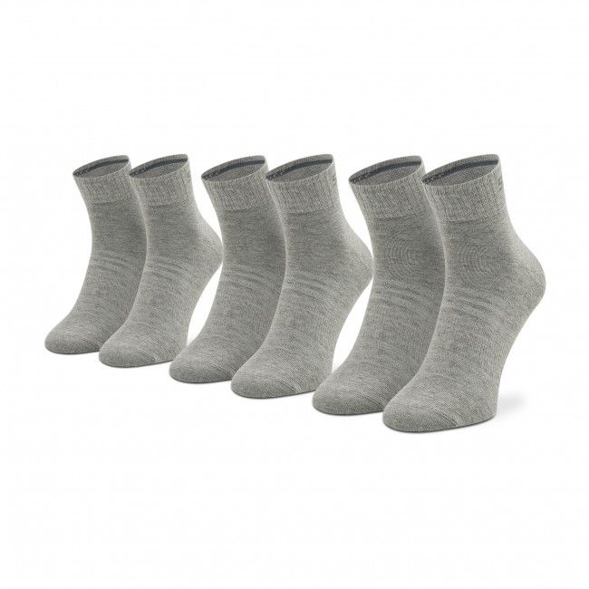 Set di 3 paia di calzini lunghi unisex Skechers - SK42017 Light Grey Mel. 9300