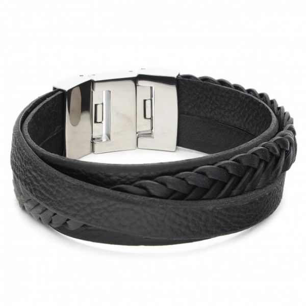Bracciale FOSSIL - Vintage Casual JF02079040 Black/Silver