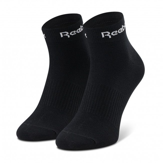 Set di 3 paia di calzini corti unisex Reebok - Act Core Ankle Sock 3P GH8168 Mgreyh/White/Black