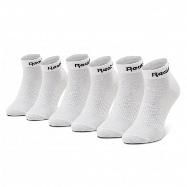 Set di 3 paia di calzini corti unisex Reebok - Act Core Ankle Sock 3P GH8167 White