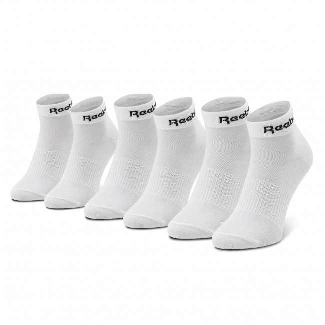Set di 3 paia di calzini corti unisex Reebok - Act Core Ankle Sock 3P GH8167 White