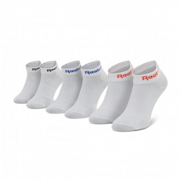 Set di 3 paia di calzini corti unisex Reebok - Act Core Ankle Sock 3P H36570 White/Dynred