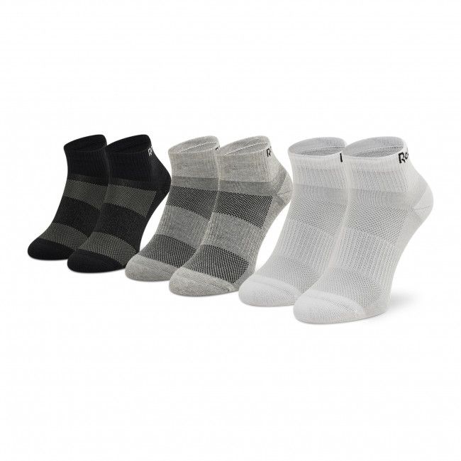 Set di 3 paia di calzini corti unisex Reebok - Active Foundation Ankle H11292 Black/White