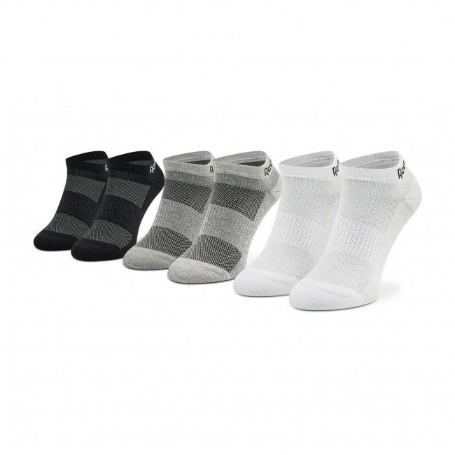 Set di 3 paia di calzini corti unisex Reebok - Te Low Cut Sock 3P H11287 Black/White