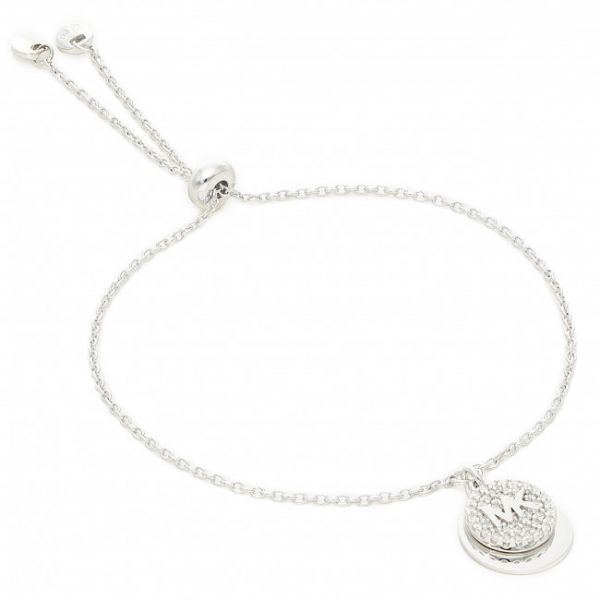 Bracciale MICHAEL KORS - Pave Coin Slider MKC1514AN040 Rhodium Clear Cz Bracciale MICHAEL KORS - Pave Coin Slider MKC1514AN040 Rhodium Clear Cz