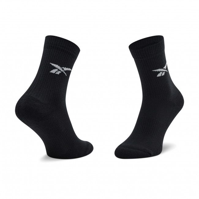 Set di 3 paia di calzini lunghi unisex Reebok - Cl Fo Crew Sock 3P HF5484 Black/Black/Black