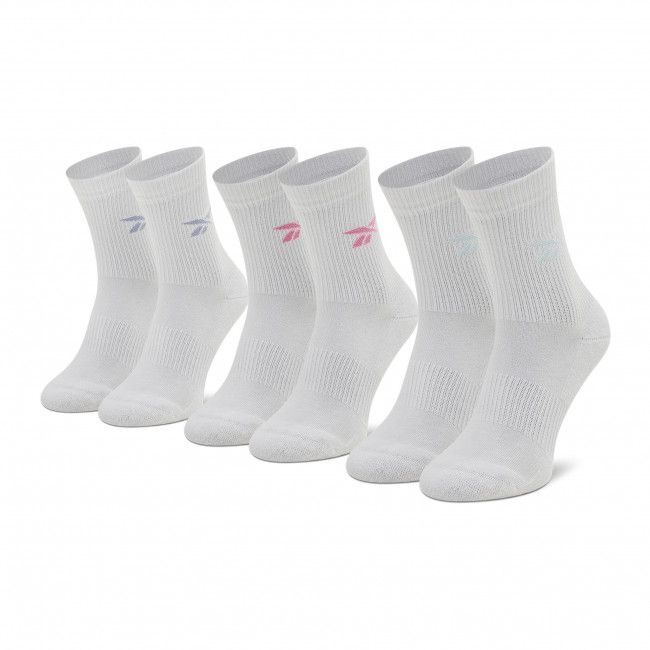 Set di 3 paia di calzini lunghi da donna Reebok - Cl Fo Crew Sock 3p HF5486 Posh Pink/Violet Haze/Glass Blue