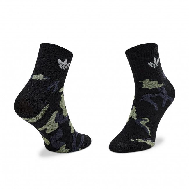 Set di 2 paia di calzini lunghi unisex adidas - Camo Mid Ankle HC9528 Black